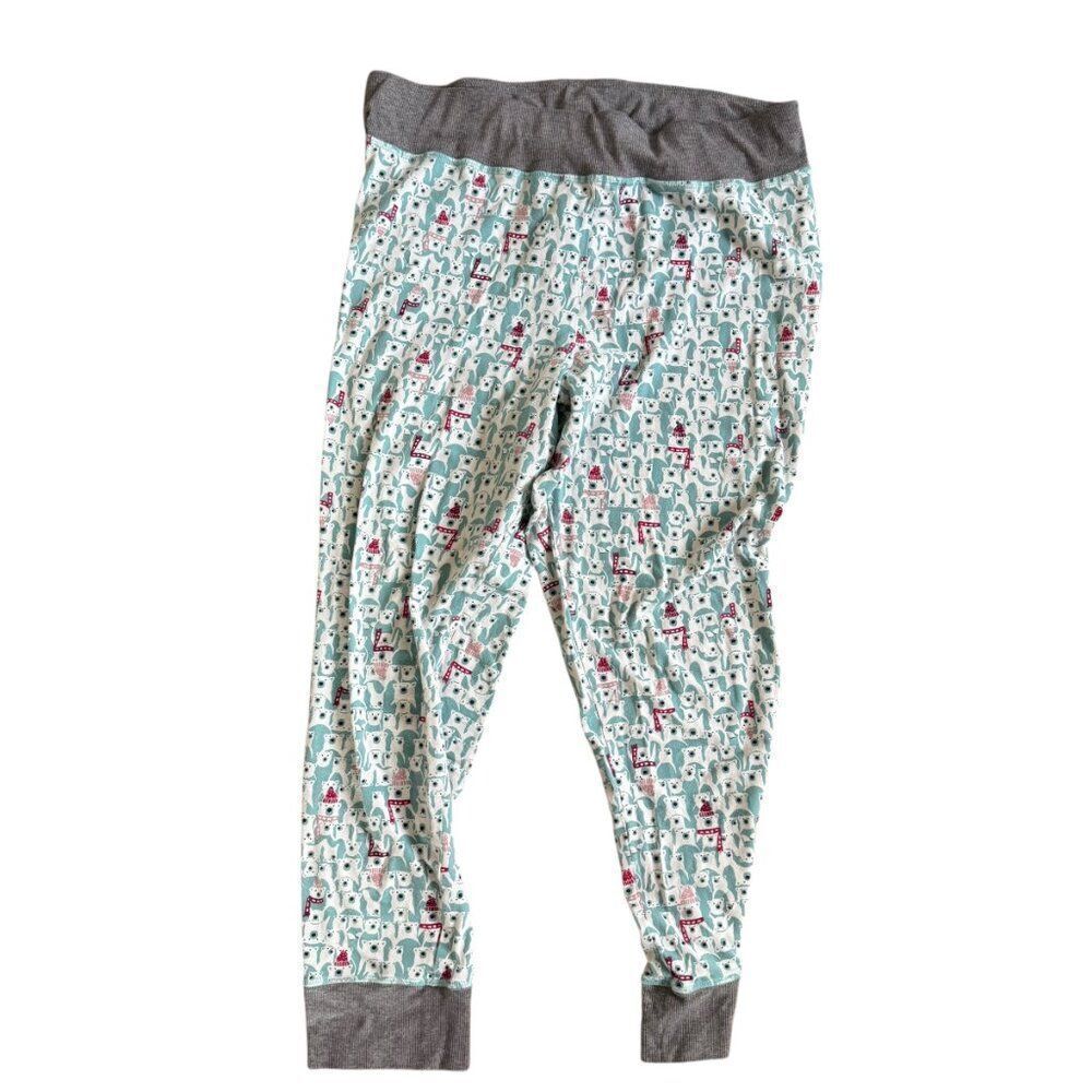 Cacique Sleep Lounge Pants 18 20 Pajamas Polar Bears Gray Blue Winter PJs
